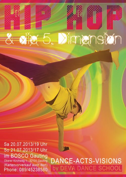 Plakat Deva Dance School 2013 - Hip Hop und die fünfte Dimension