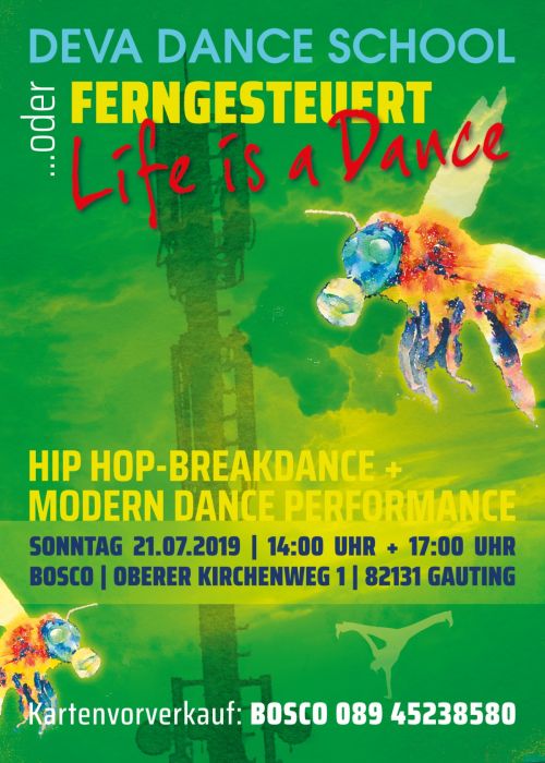 Plakat Deva Dance School 2019 - Ferngesteuert oder Life is a Dance
